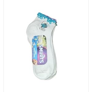 Smurfs White Ankle Socks